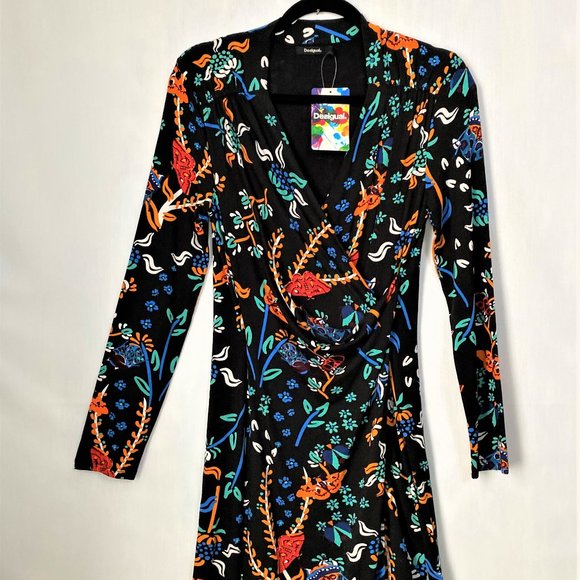 Desigual Dresses & Skirts - NWT DESIGUAL Black Floral Midi Dress S
